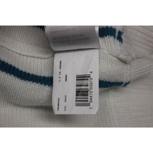 Roxy Bay of Rainbows Knit Hoodie Sweater Women’s Size Small Lace-Up V-Neck - Picture 13 of 13